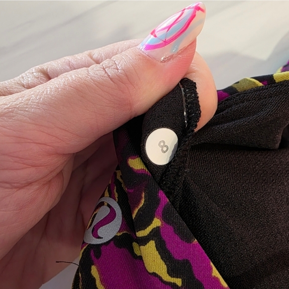 Lululemon Athletica Free To Be Zen 8 Purple and Green Sports Bra Medium Support - Picture 13 of 14